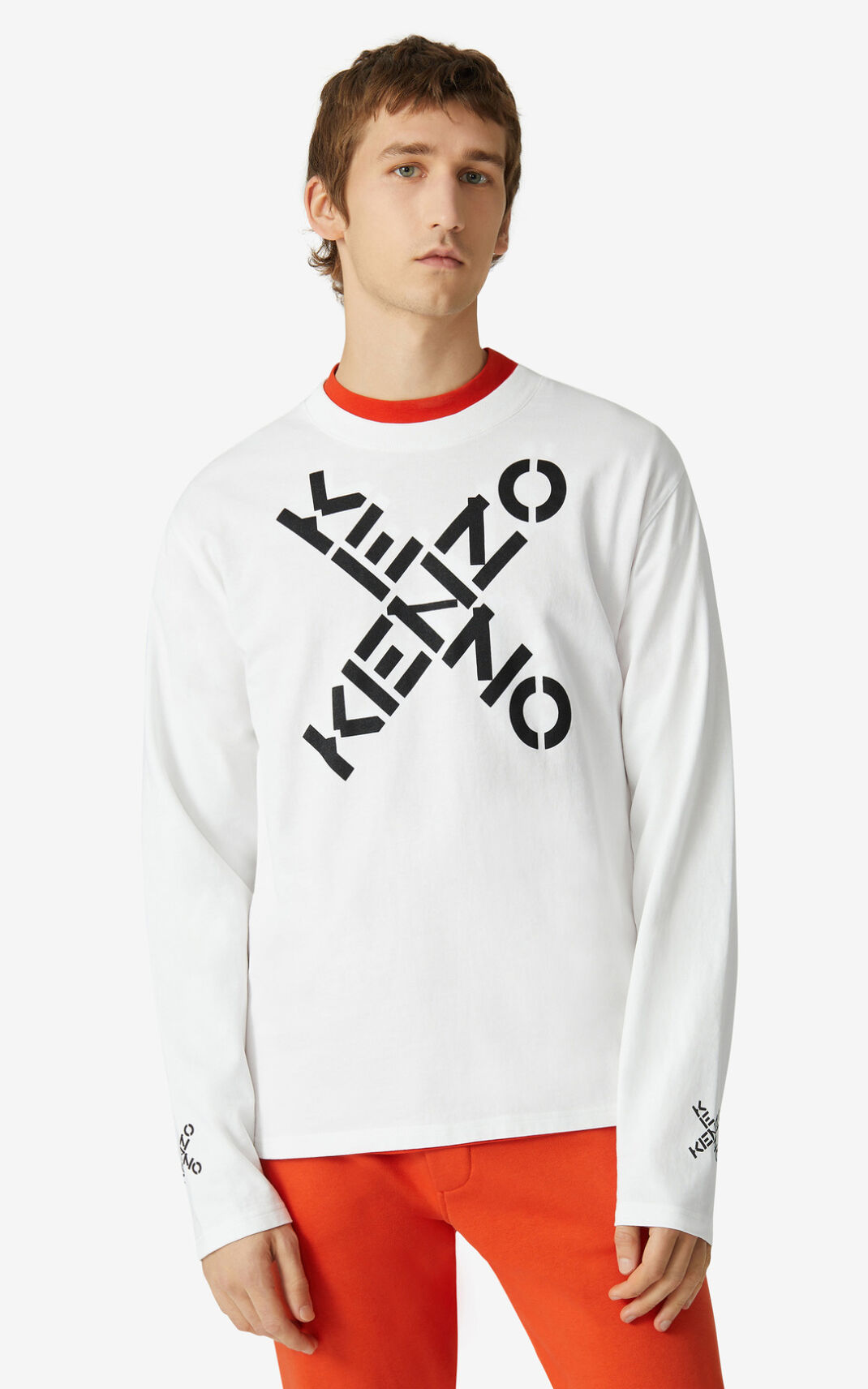 Kenzo Sport Big X T-shirts Herre - Hvide DK-774707